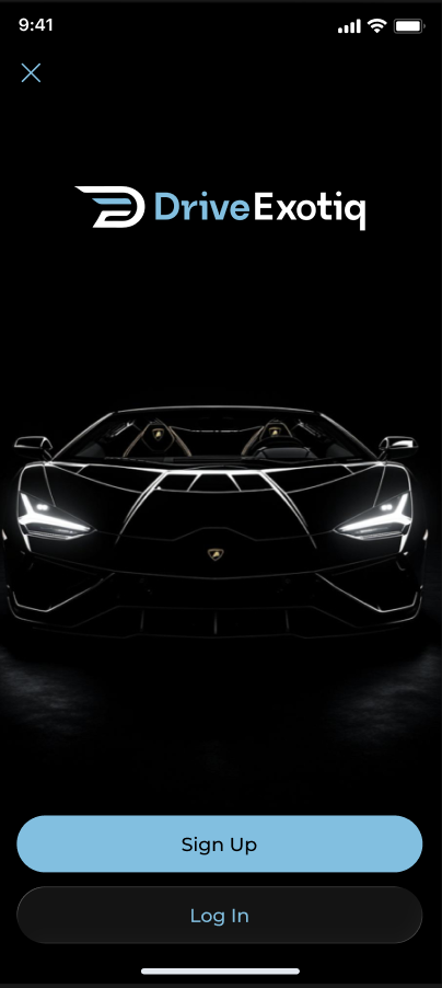 Drive Exotiq App - Sign Up